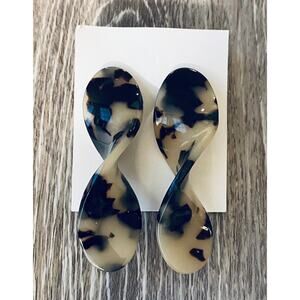 Twist Tortoise Shell Acrylic Earrings